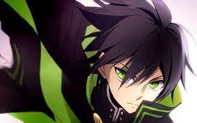 So just imagine how long would it take to make the entire manga just in black and white. Hd Wallpaper Black Haired Male Anime Character In Black And Green Robe Seraph Of The End Wallpaper Flare