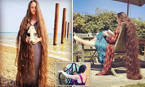 real life rapunzel 32 hasn t washed six foot long hair for 20 years styles low curly hairstyle tutorial