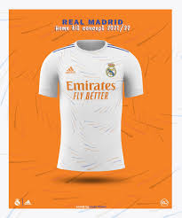 The real madrid new home jersey of the spanish champion features an application of condivo 20, combining the traditional white with the three stripes. Real Madrid Home Kit Concept 2021 2022