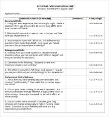 In excel hiring plan template excel having a staffing plan in place makes your team aware of the available recruitment sources, hiring goals and more. Free 9 Interview Score Sheet Samples In Pdf Ms Word Excel Apple Pages