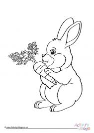 Rabbit with egg coloring sheets. Rabbit Colouring Pages