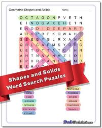 Use These Math Word Search Puzzles To Introduce Vocabulary And Terms To Grade School Students As They Are Introduced Geometry Words Math Words Math Word Search