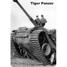 Tiger gruppe fehrmann, апрель 1945. Schild Motiv Tiger Panzer Schwarz Weiss 20 X 30 Cm 7 99