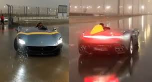 What makes the ferrari monza sp2 special. Ferrari Monza Sp1 Gets Caught Out In The Rain In Kuwait Carscoops