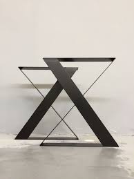 Steel Dining Table Legs 28 H X 24 W Wide X Flat Steel Table Legs Height 26 To 32 Set 2 Steel Table Legs Dining Table Legs Steel Dining Table