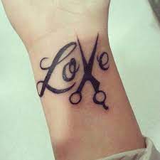 Gallery For Hair Stylist Scissor Tattoos Scissors Tattoo Hairdresser Tattoos Cool Wrist Tattoos