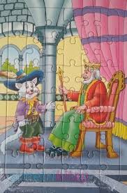 Karton Puzzle 36 Parca Boyamali Yapboz Cizmeli Kedi Eser Puzzle Puzzle Cesitleri