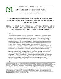 Berikut merupakan manga yang mengandung konten sexual violence. Pdf Using Evolutionary Theory To Hypothesize A Transition From Patriliny To Matriliny And Back Again Among The Ethnic Mosuo Of Southwest China Under A Creative Commons License Attribution 4 0 International Cc By