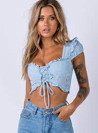 Odesza Crop Top Baby Blue