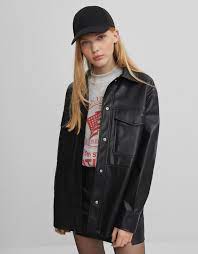 Overshirts Woman Bershka Leather Outfits Women Outfit Korean Style Overshirt Women