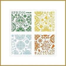 Sampler 4 Seasons Cross Stitch Chart