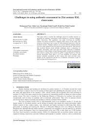 The minimum list of essential documents which has been developed follows. Pdf Challenges In Using Authentic Assessment In 21st Century Esl Classrooms