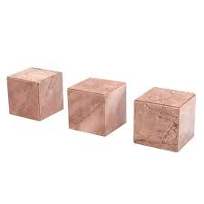 Set Of Three Pink Marble Cube Tables Stands 1 Cube Table Pink Marble Table