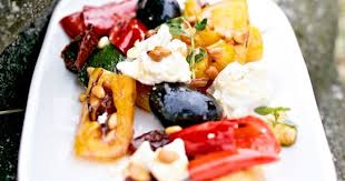 Grillgemuse Mit Warmem Ziegenkase Und Ofenbrot Rezept Lecker Rezepte Vegetarisch Grillen Feldsalat Rezept