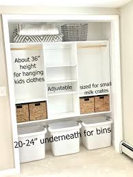 The storageworks hanging closet organizer ($30, originally $36) features two side pockets and two hanging methods, so no matter your closet set up or storage needs, this organizer (which holds up to 40 pounds) will get the job done. Custom Full Width Kid S Closet Organizer Ana White