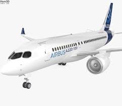 3d Model Of Airbus A220 100 3d Model Airbus Model