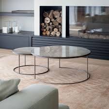 Buy Ethnicraft Heavy Aged Mirror Coffee Table Set Round Clear Amara Nesting Coffee Tables Round Nesting Coffee Tables Mirrored Coffee Tables