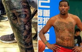 Kevin durant's new tattoo #2pacforever. Celebnsports247 Internet S Sports Gossip News Source