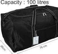 Extra große Gepäck-Reisetasche in Schwarz Große Reisetasche Reisetasche  Gepäck Wochenende Taschen Cargo Bags für Kleidung Aufbewahrung  Fitnessstudio ...