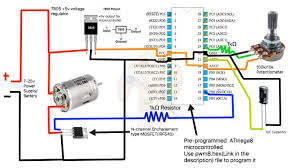 Dc motor speed control using pwm with pic microcontroller. How To Build A Simple Pwm Dc Motor Speed Controller Using Atmega8 Microcontroller Mosfet And Pot Youtube Motor Speed Microcontrollers Circuit Diagram