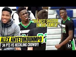 Specializing in drafts with top players on the nba horizon, player profiles, scouting reports, rankings and prospective international recruits. Giannis Lil Bro Alex Antetokounmpo 34 Pts Vs Heckling Crowd The Best Shooter In The Family Youtube
