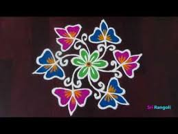 Simple Easy Flower Rangoli With 7x4 Middle Dots Flower Kolam Small Flower Rangoli You In 2020 Flower Rangoli Free Hand Rangoli Design Rangoli Designs With Dots