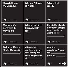 Pretend you're xyzzy is a cards against humanity clone, which is available at cardsagainsthumanity.com , where you can buy it or download and print. Cards Against Humanity Online Photos Trend Of August