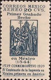 1st Engraving In Mexico Stamp Philately Book Cover