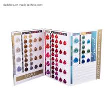 Color Swatch Book Folded Page Hair Color Chart Oem Hair Color Guide Book