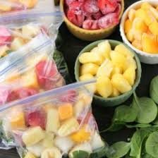 If you don't have frozen fruit, freeze your fresh fruit for 30 minutes before blending or add about 1 cup of ice and blend until smooth! Freezer Smoothie Packs Super Healthy Kids