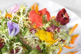 Floral ingredients such as peppery nasturtiums or tart calendula add flavor, texture, and color, and transform an ordinary salad into an exciting dish. Luxurious Garnish Edible Flowers In Food Eat Love Savor