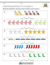 addition worksheets for kindergarten