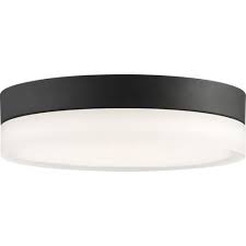 Install the correct size light bulb in the. 11 In Black Transitional Led Flush Mount Light Lowes Com Led Flush Mount Flush Mount Lighting Flush Mount