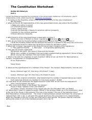 Then report to the class on your section. Unit 1 Assign 1 2 Us Constitution Study Guide The Constitution Worksheet Online Us History A Unit 1 Answer The Following Regarding The Constitution Of Course Hero