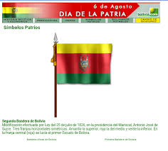 La franja central 5 estrellas doradas en hojas de laurel, representando a los 5 departamentos que bolivia tenía al momento de su fundación: Historia De La Segunda Bandera De Bolivia Brainly Lat