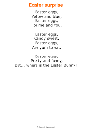 Una canzone di cui conosciamo l'origine. Poesia Pasqua Inglese 10 Png 2 480 3 508 Pixel Inglese Poesia Filastrocche