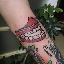Chattering Teeth Tattoo
