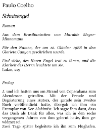 Ich danke allen, die mich in ihr schema pressen wollten; Coelho Paul Schutzengel 6 Zoll