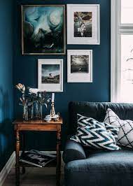 Pin By Parker Knoll On Interior Dark Living Rooms Living Room White Blue Wall Decor