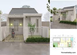 Denah rumah minimalis terdiri dari bagian interior yang ringkas dan biaya pembangungan yang murah✅. Desain Rumah Minimalis Hemat Biaya Dengan Luas Bangunan 50 M2 Dan Luas Tanah 6 X 12 M Lengkap Dengan Denah Homeshabby Com Design Home Plans Home Decorating And Interior Design