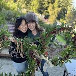 Woodland Holiday Wreaths, Lunch and Wine