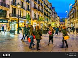 What makes barcelona stand out? Street Night Scene Image Photo Free Trial Bigstock