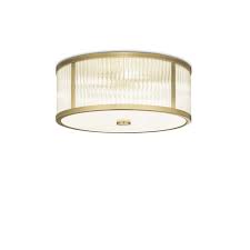 Lights Com Ceiling Flush Mount Lighting Harper 14 Led Round Glass Rod Flush Mount Aged Brass