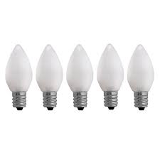 C7 Pure White Opaque Led Bulbs 5 Pack Smooth Lens Pure White Opaque C7 Replacement Bulbs Led Replacement Bulbs Led Bulb Bulb
