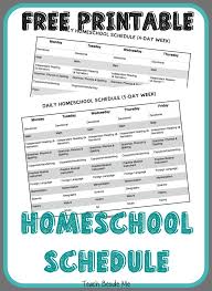 The custom planner printables can be printed in various sizes depending on the size of your planner or binder. Easy Printable Homeschool Schedule Template Teach Beside Me