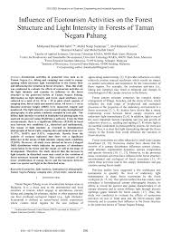 29 september, 2020 holiday destinations in malaysia leave a comment 205 views. Pdf Influence Of Ecotourism Activities On The Forest Structure And Light Intensity In Forests Of Taman Negara Pahang