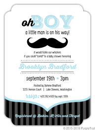 Blue And Black Moustache Boy Baby Shower Invites Boy Baby Shower Invitations