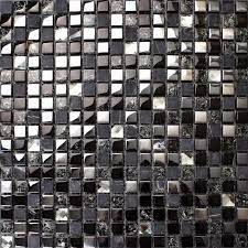 I hand cut all of the glass and made some of the painted tile. Black Glass Mosaic Diamond Gray Marble Plated Silver Blue Tile