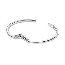 tiara wishbone open bangle bracelet