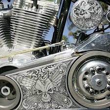 Engraved Motorcycle Parts Bike Art Cool Motorcycles Bike